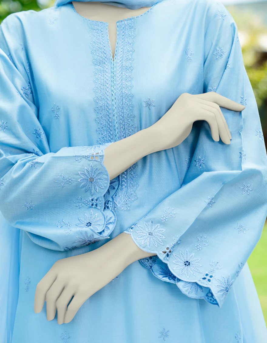 BLUE LAWN 2PC STITCHED | JLAWN-S-JDS-25-1123/S LACE & EYELET-04 - Image 3