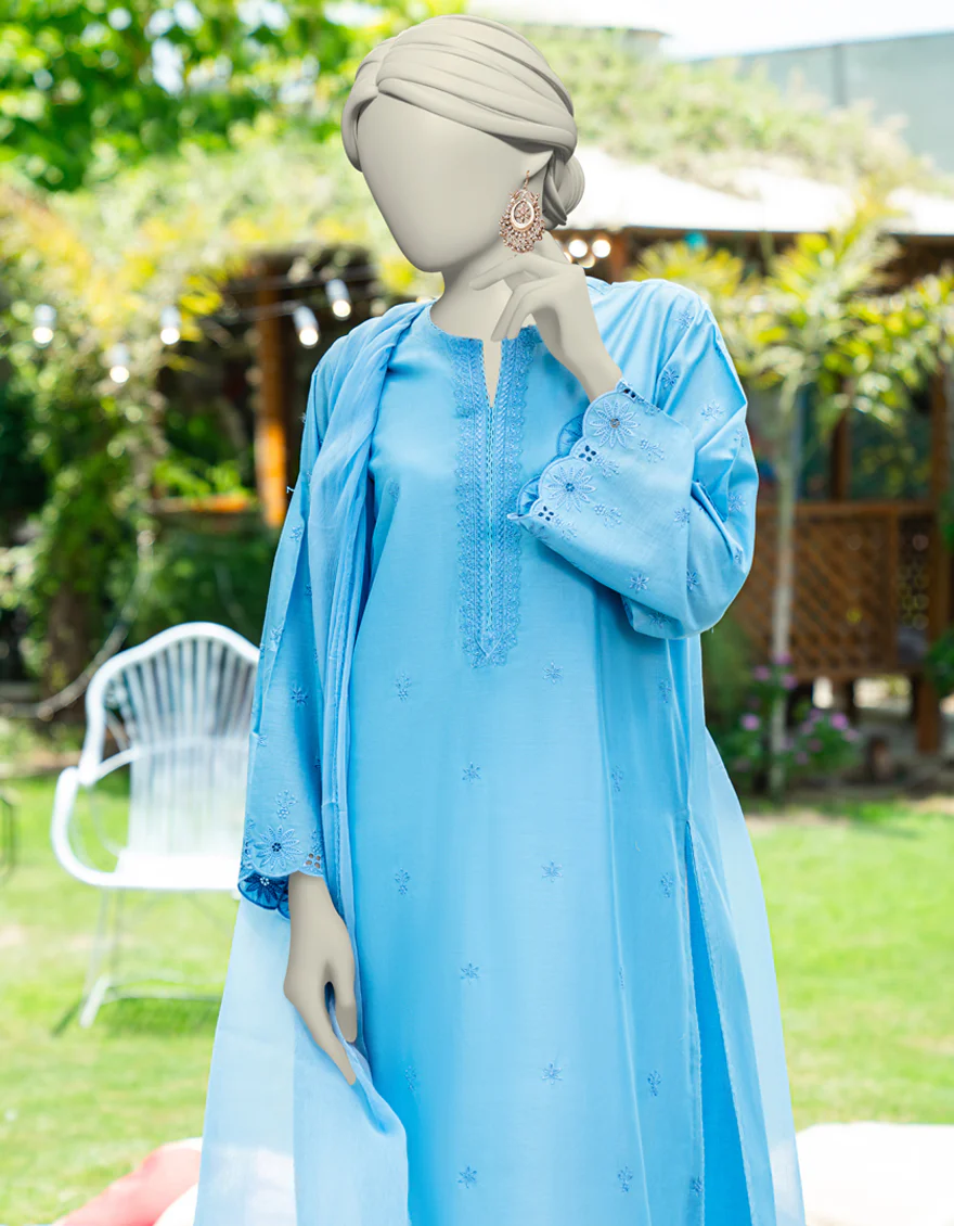 BLUE LAWN 2PC STITCHED | JLAWN-S-JDS-25-1123/S LACE & EYELET-04 - Image 4