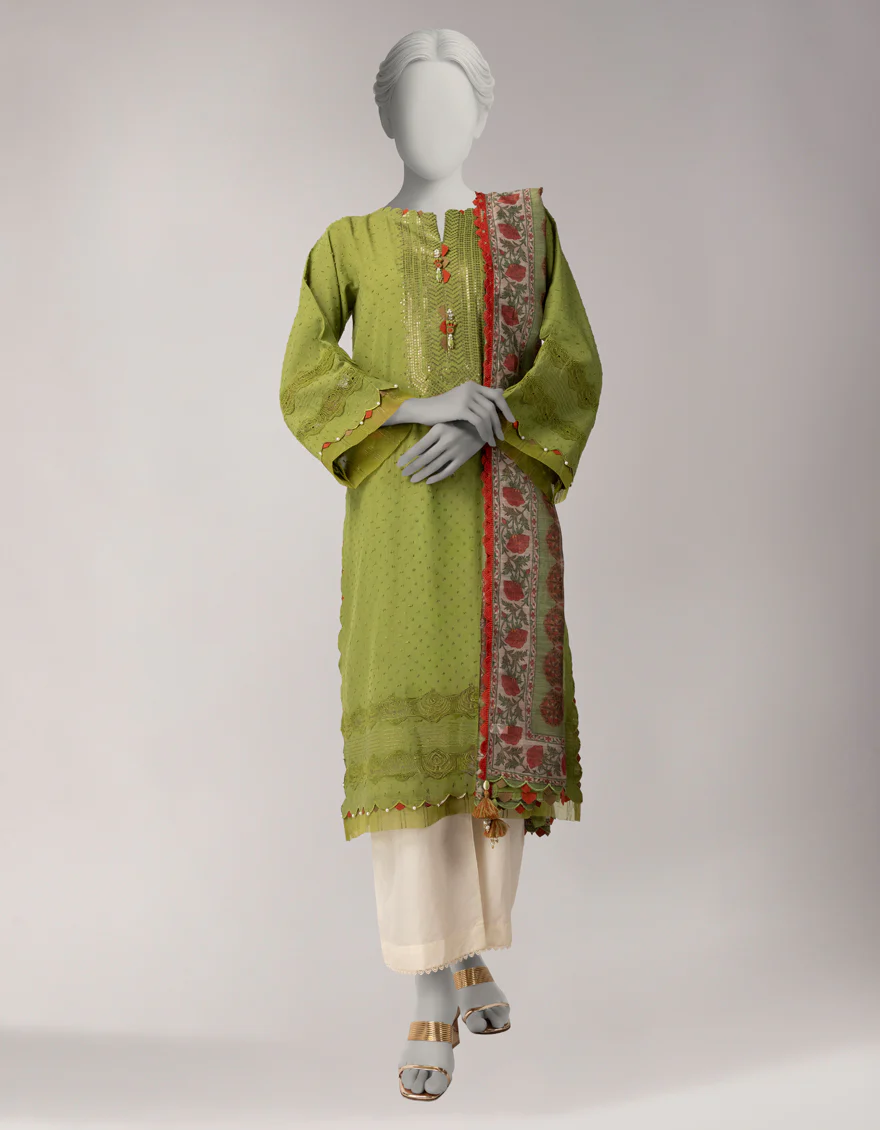 GREEN DORIA 2PC UNSTITCHED | JLAWN-S-JDS-26-1247 RIWAYAT-1
