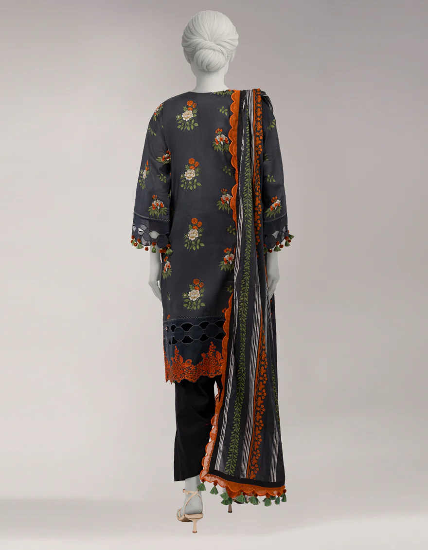 MULTICOLOR LAWN 2PC UNSTITCHED | JLAWN-S-JDS-26-1253 SAWERA-3 - Image 3