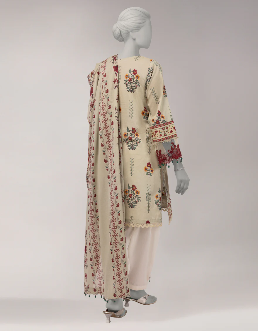 MULTICOLOR LAWN 2PC UNSTITCHED | JLAWN-S-JDS-26-1254 SAWERA-4 - Image 2