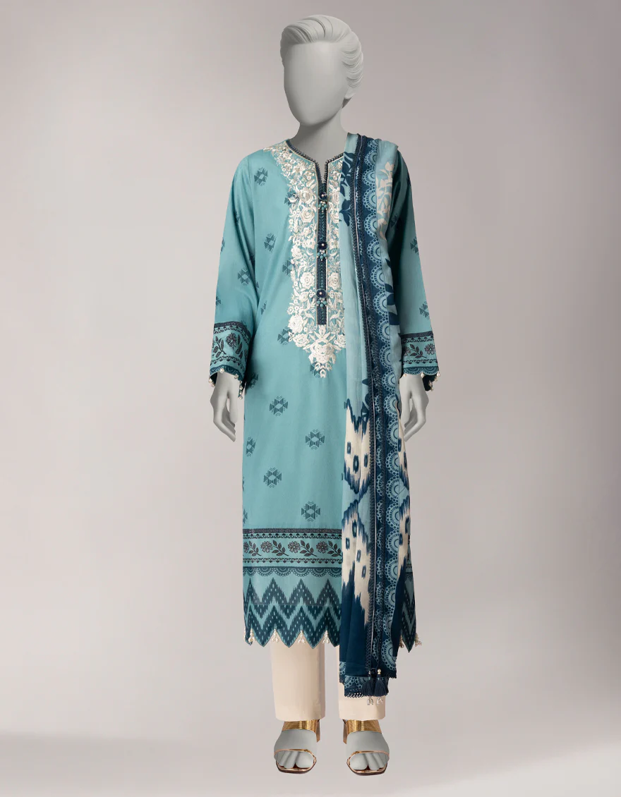 MULTICOLOR LAWN 2PC UNSTITCHED | JLAWN-S-JDS-26-1256 AURA-2