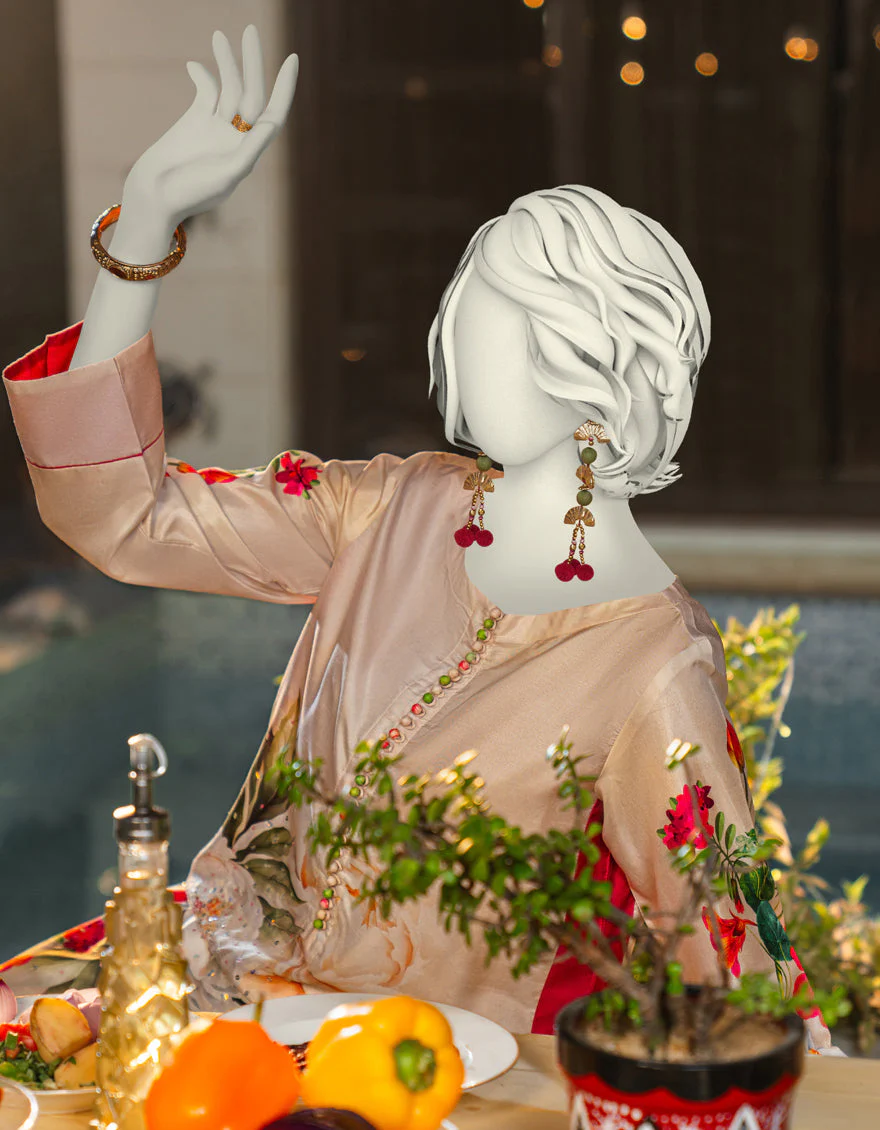 BEIGE SILK CO-ORD SET | JLAWN-S-JST-25-2088/S CEQUENCE LUXE-01 - Image 3