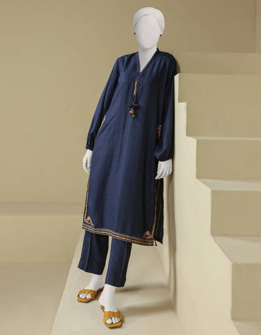 BLUE DYED CO-ORD SET | JLAWN-S-JST-25-2156/S MINIMALISTIC-03