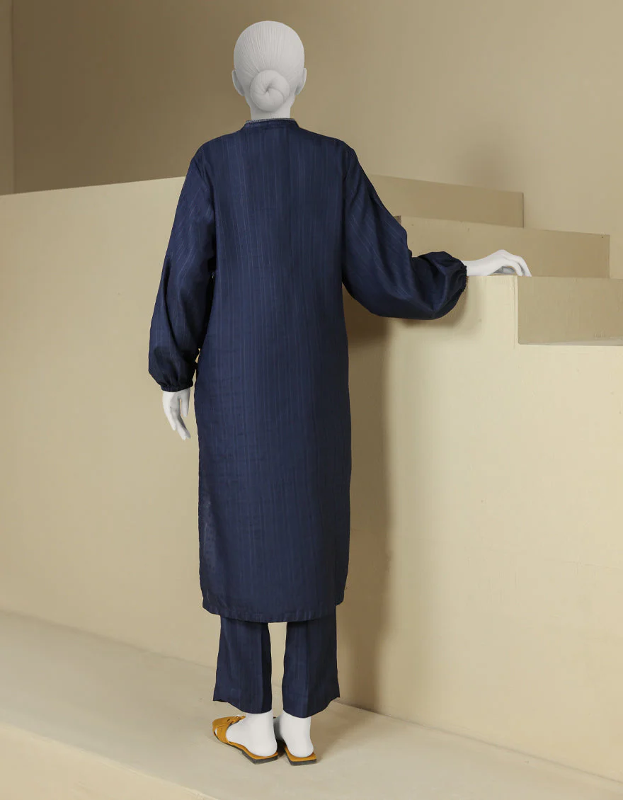BLUE DYED CO-ORD SET | JLAWN-S-JST-25-2156/S MINIMALISTIC-03 - Image 2