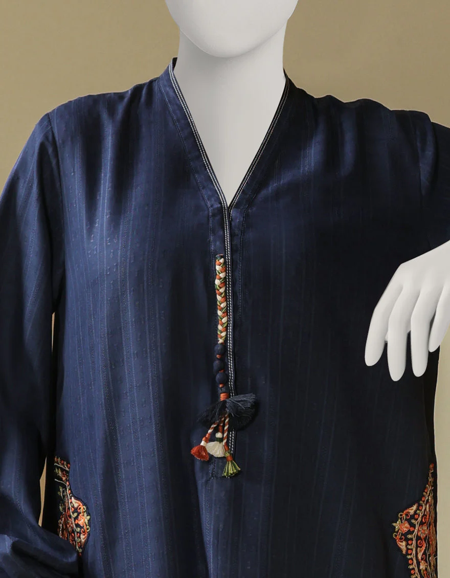 BLUE DYED CO-ORD SET | JLAWN-S-JST-25-2156/S MINIMALISTIC-03 - Image 4