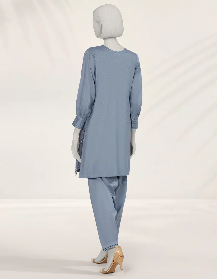 BLUE TEXTURED CO-ORD SET | JLAWN-S-JST-25-2194/S O'FRIDA GEN Z-02 - Image 3