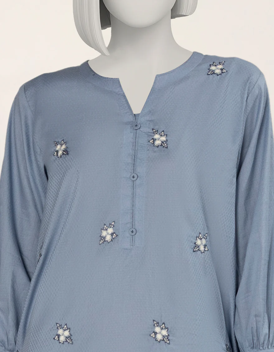 BLUE TEXTURED CO-ORD SET | JLAWN-S-JST-25-2194/S O'FRIDA GEN Z-02 - Image 4