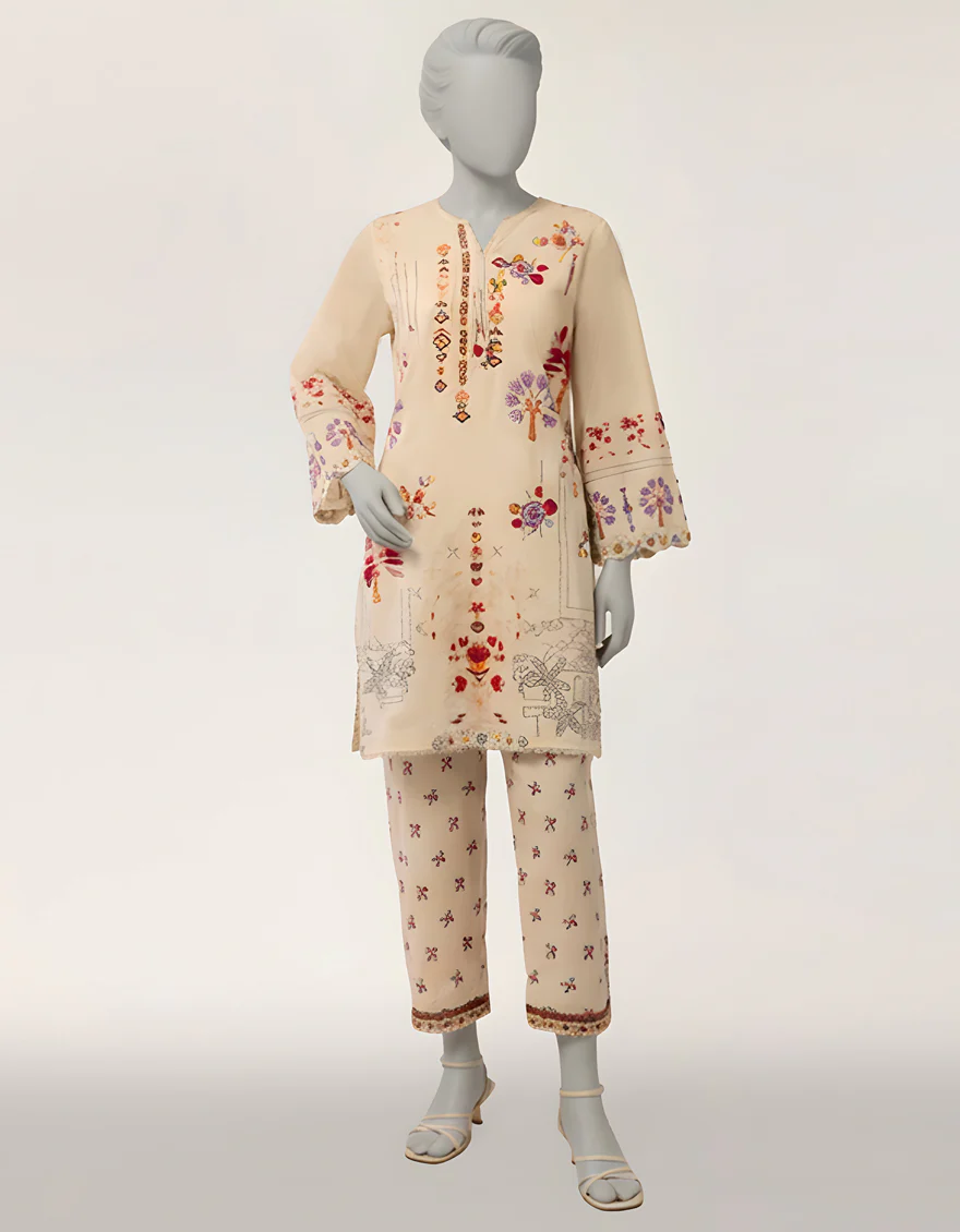 BEIGE LAWN 2PC STITCHED | JLAWN-S-JST-26-2309/S MALTA-B--03