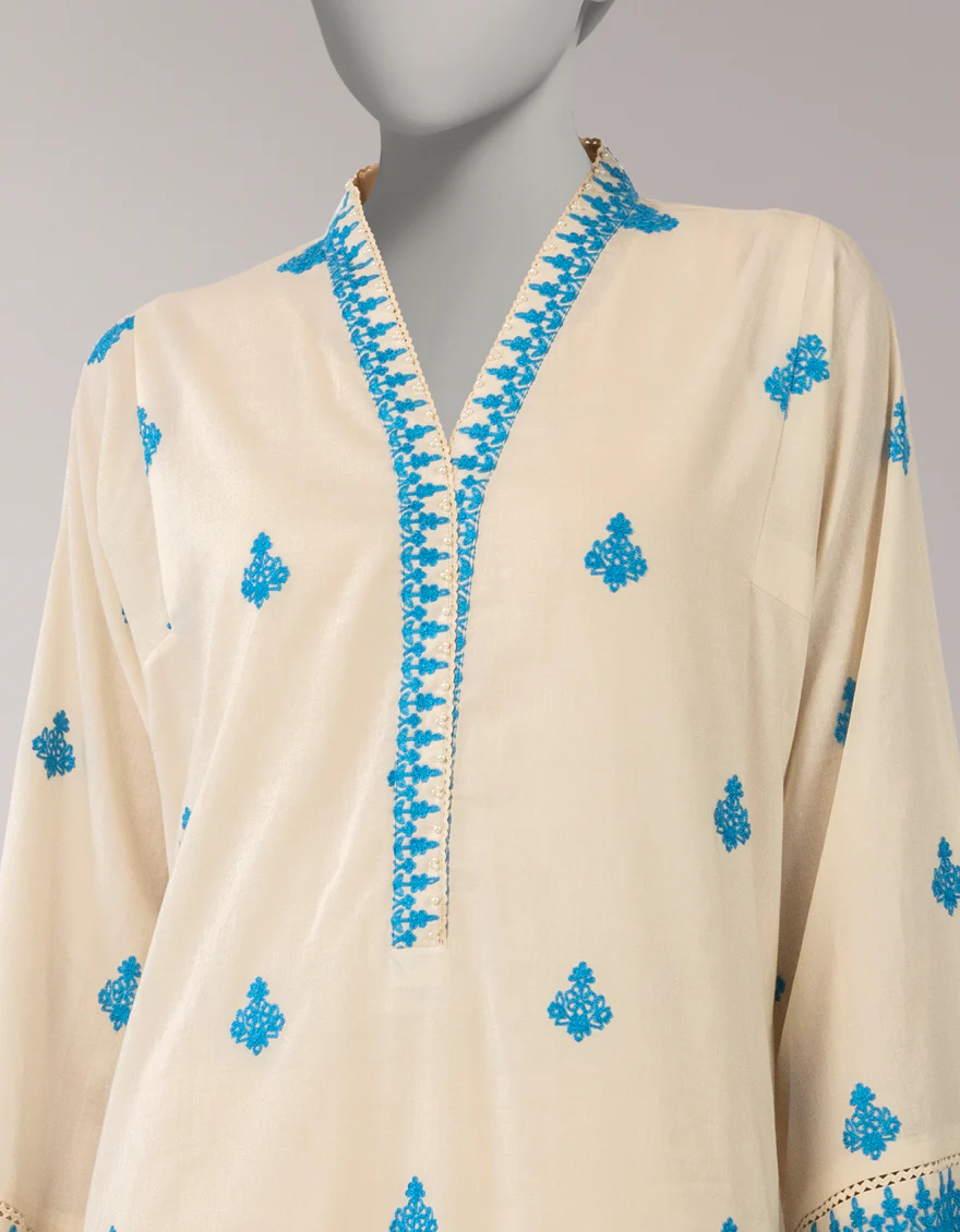 OFF WHITE LAWN 2PC UNSTITCHED | JLAWN-S-JST-26-2357 DHANAK-04 - Image 3
