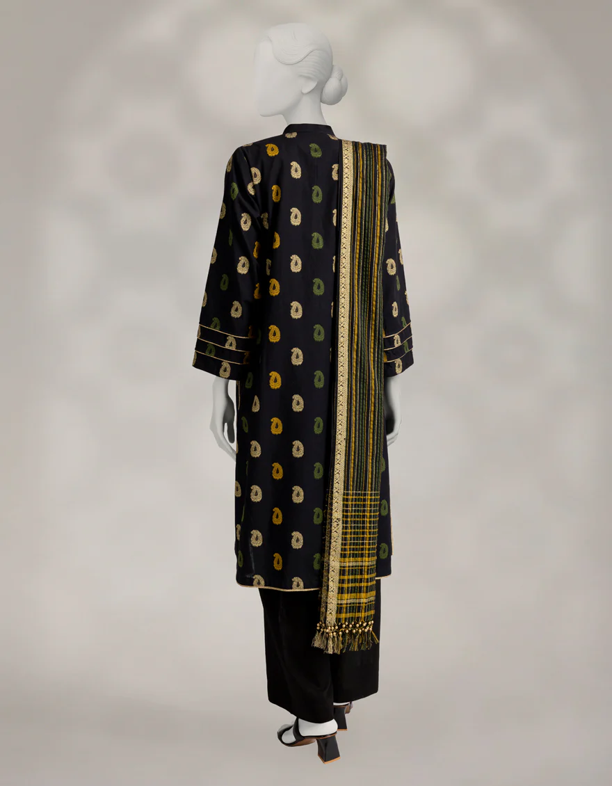 BLACK JACQUARD 2PC UNSTITCHED | JLAWN-W-JDS-25-1202 SERENITY-4 - Image 2
