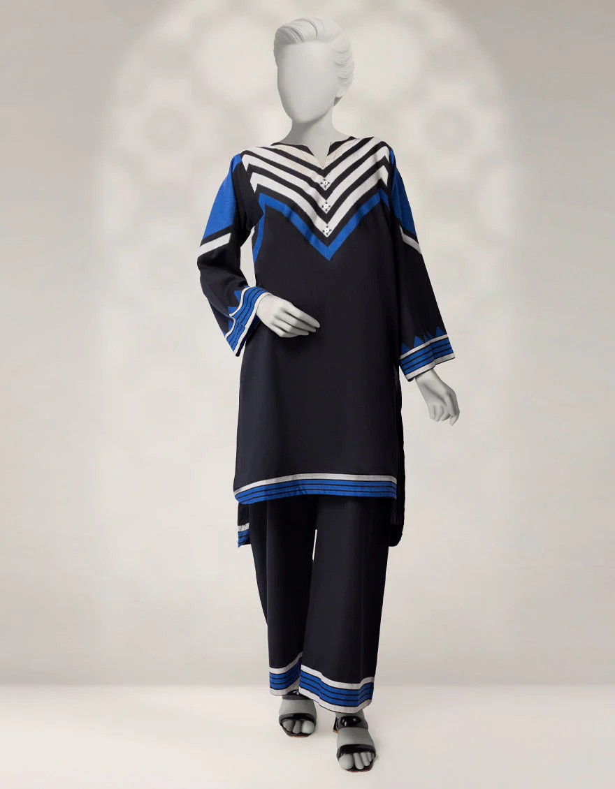 BLACK JACQUARD CO-ORD SET | JLAWN-W-JST-25-2238/S FOLK-2