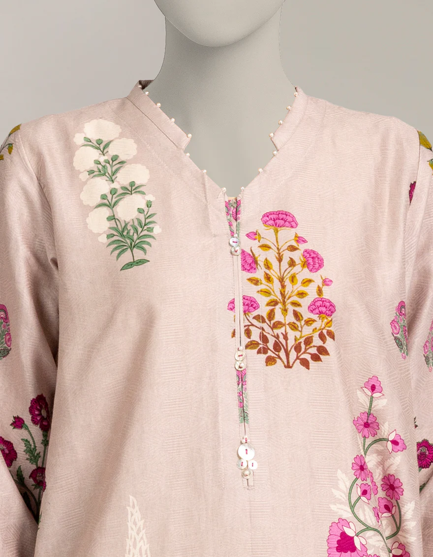 TEA PINK DOBBY 2PC STITCHED | JLAWN-W-JST-25-2243/S GYPSY FLORAL-02 - Image 4
