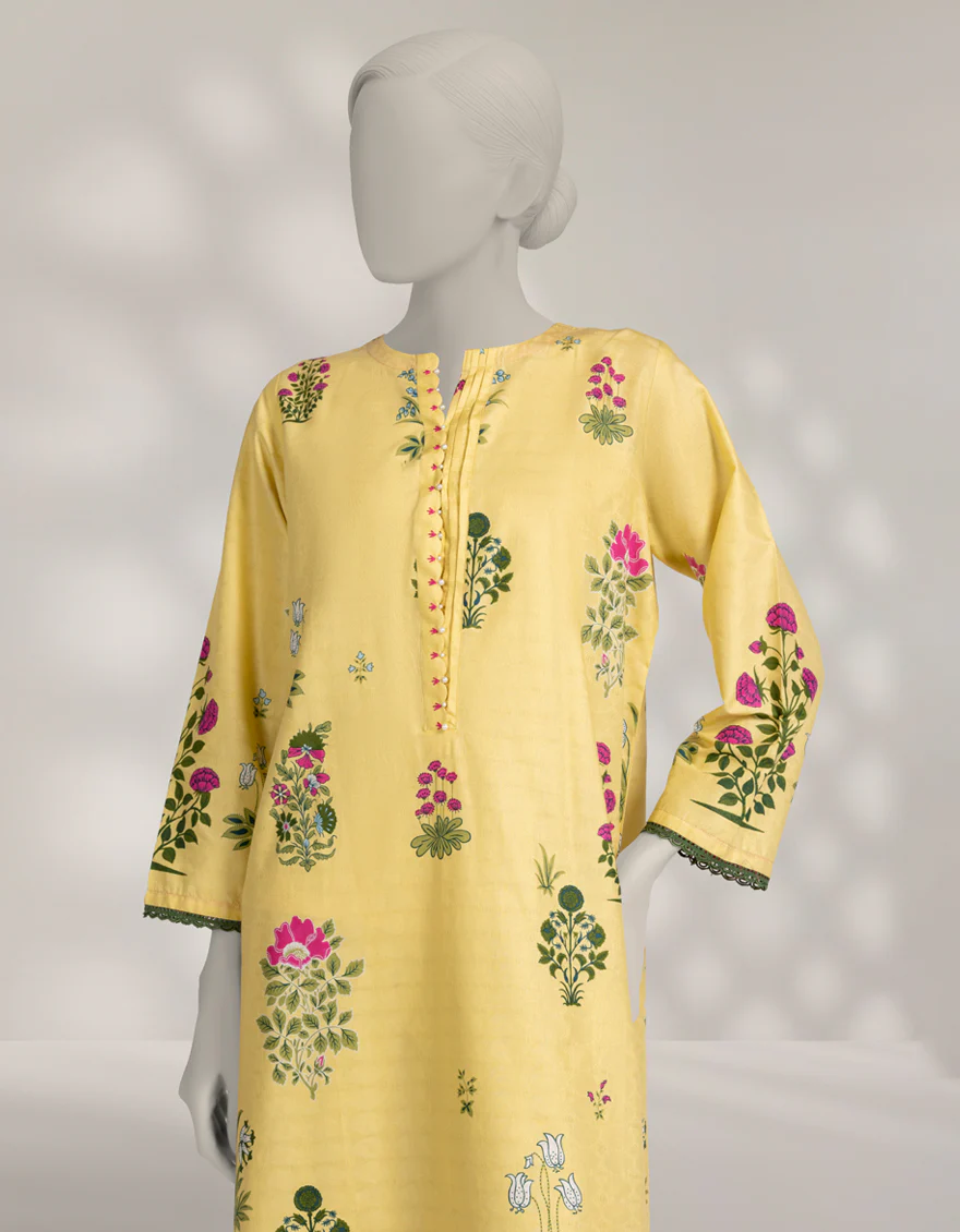 YELLOW DOBBY 2PC STITCHED | JLAWN-W-JST-25-2244/S GYPSY FLORAL-03 - Image 2