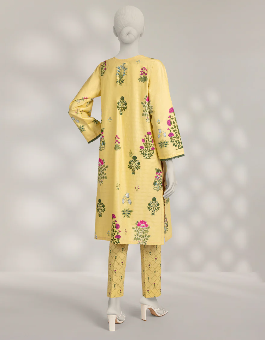 YELLOW DOBBY 2PC STITCHED | JLAWN-W-JST-25-2244/S GYPSY FLORAL-03 - Image 3