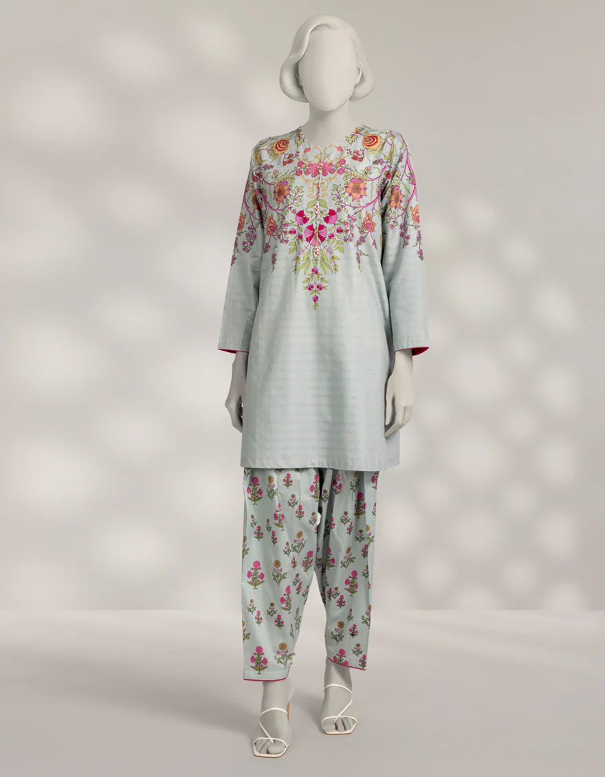 BLUE DOBBY 2PC STITCHED | JLAWN-W-JST-25-2245/S GYPSY FLORAL-04