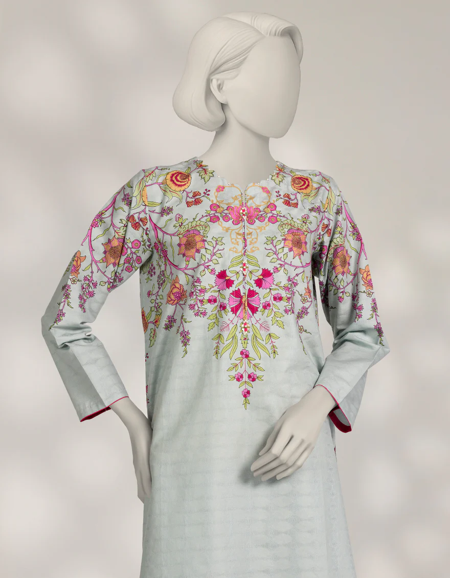 BLUE DOBBY 2PC STITCHED | JLAWN-W-JST-25-2245/S GYPSY FLORAL-04 - Image 2