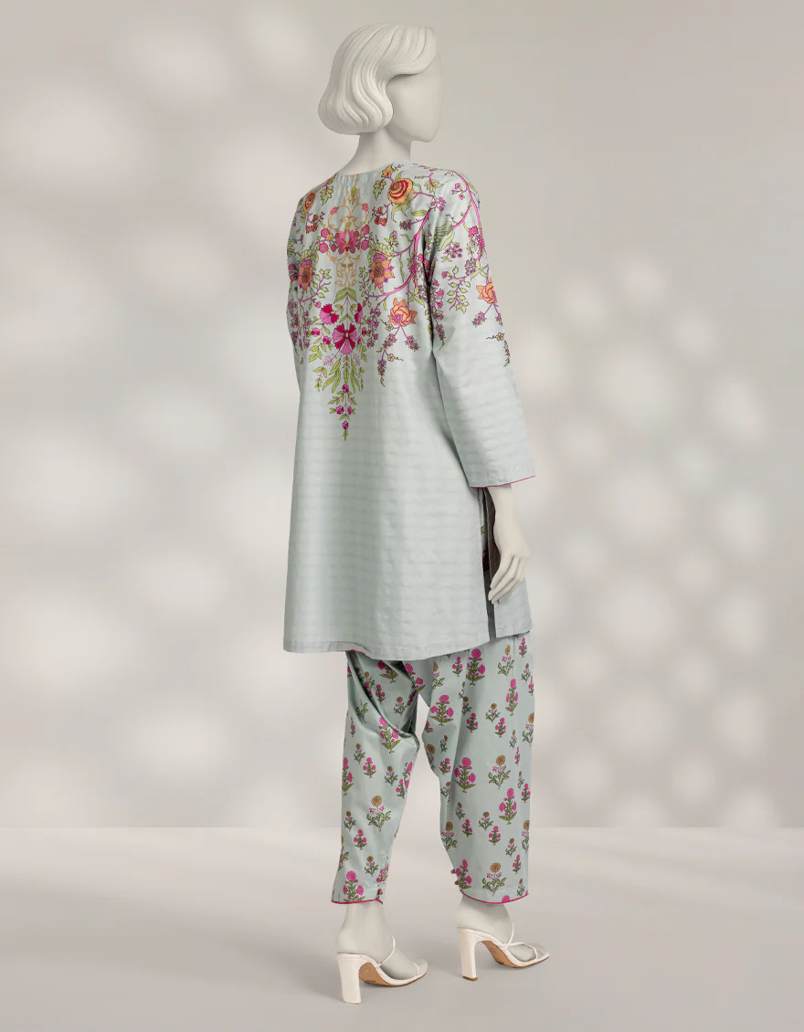 BLUE DOBBY 2PC STITCHED | JLAWN-W-JST-25-2245/S GYPSY FLORAL-04 - Image 3