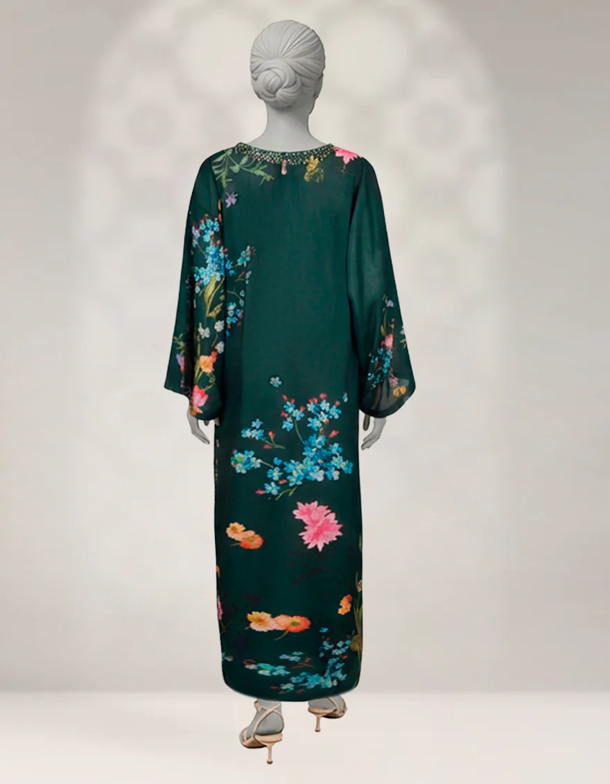 GREEN GEORGETTE 2PC STITCHED | JLAWN-W-JST-25-2328/S FLORAL-2 - Image 2