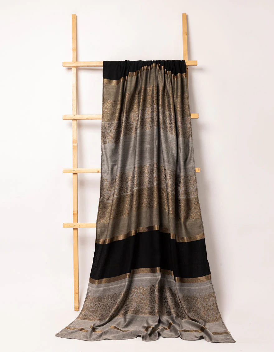 SILVER GREY ACRYLIC SHAWL | JSH-JSHW-25-4907 FB/SHAWL-03