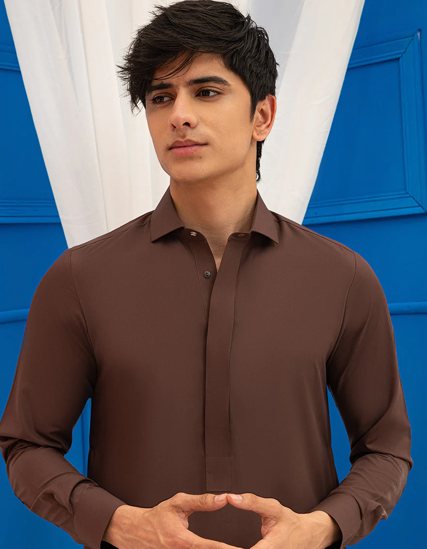 BROWN BLENDED JUBBA | JT-JUBBA-33196/S25/JJ8833-PN - Image 3