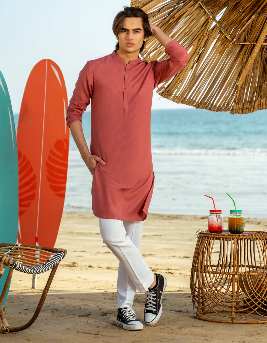 PINK COTTON KURTA | JTK-A-34867/S24/JJ9589-CL