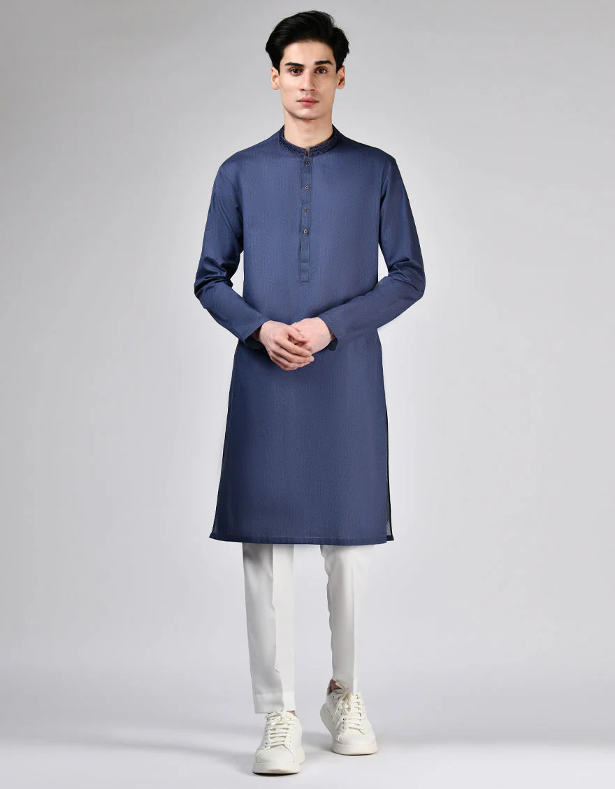 DEEP PURPLE COTTON KURTA | JTK-A-46523/S24/JJ9552-SF