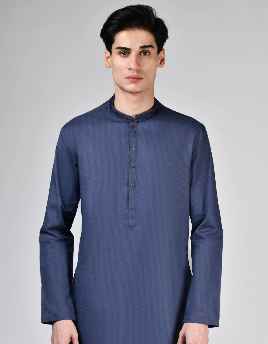 DEEP PURPLE COTTON KURTA | JTK-A-46523/S24/JJ9552-SF - Image 2