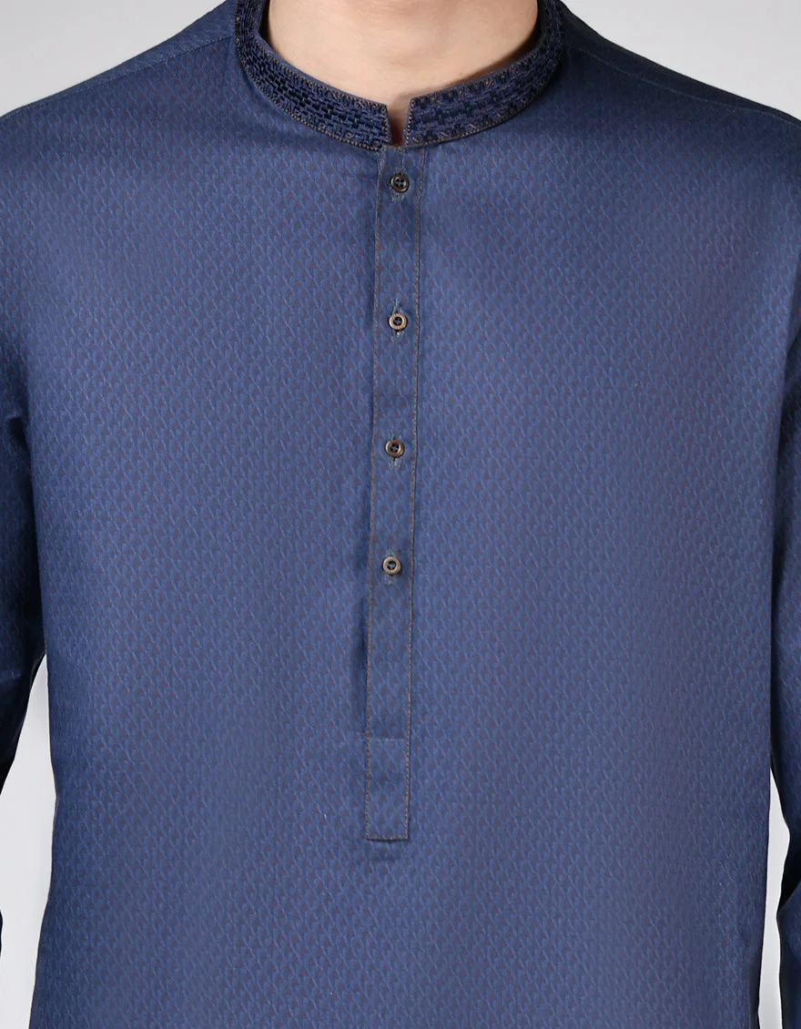 DEEP PURPLE COTTON KURTA | JTK-A-46523/S24/JJ9552-SF - Image 3