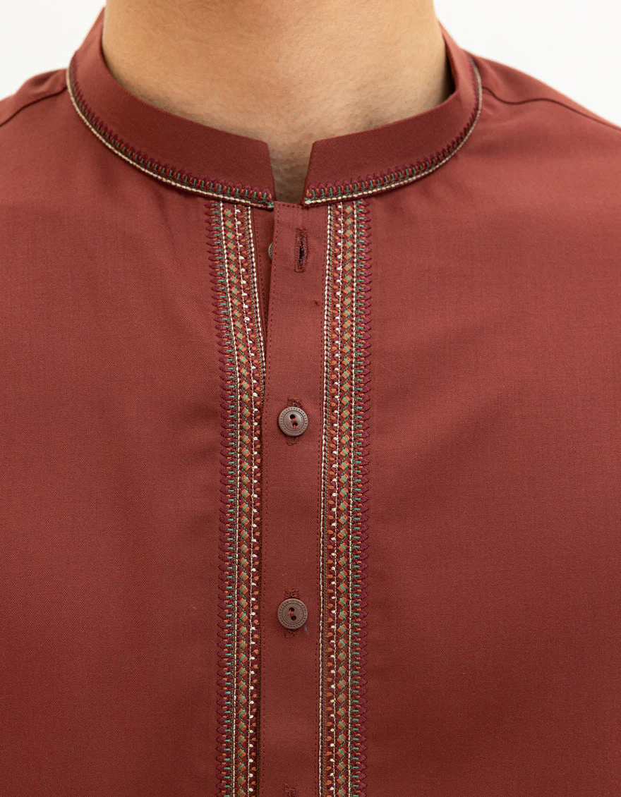 RUST BLENDED KAMEEZ SHALWAR | JTKS-A-50119/S25/JJ9822-SF - Image 3