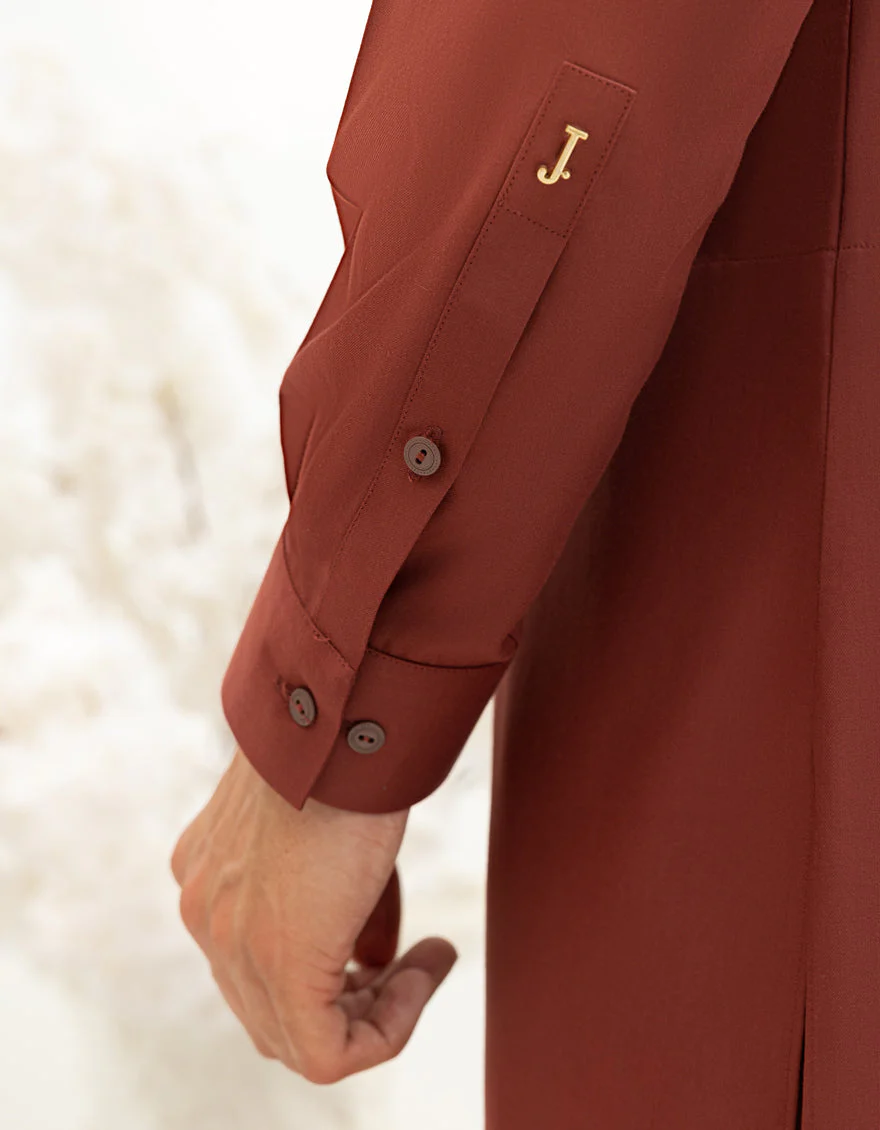 RUST BLENDED KAMEEZ SHALWAR | JTKS-A-50119/S25/JJ9822-SF - Image 4
