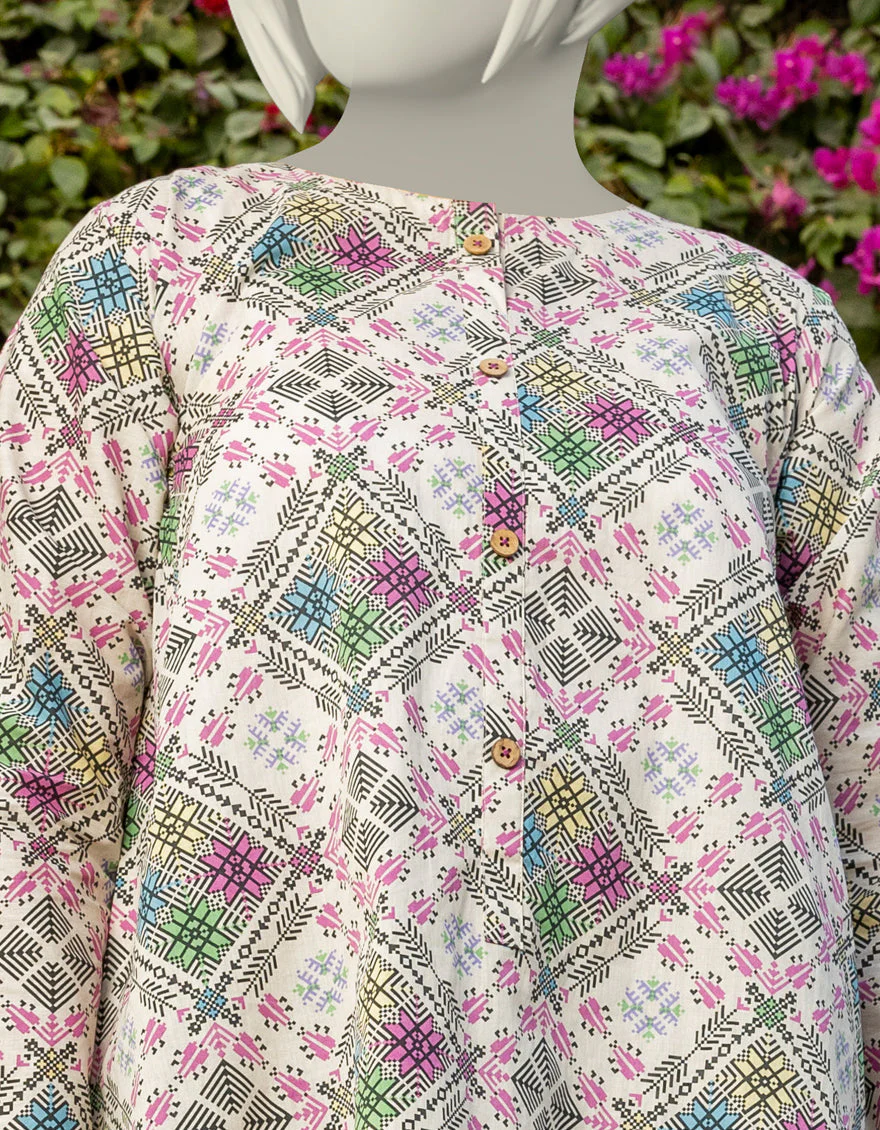 MULTICOLOR LAWN KURTI | JYGK-S-JTS-25-4009 FB/ESSENTIALS-T-9 - Image 3