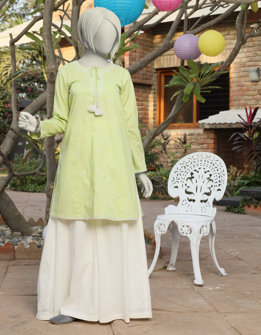 GREEN LAWN KURTI | JYGK-S-JTS-25-4011 FB/RANGKARI-1