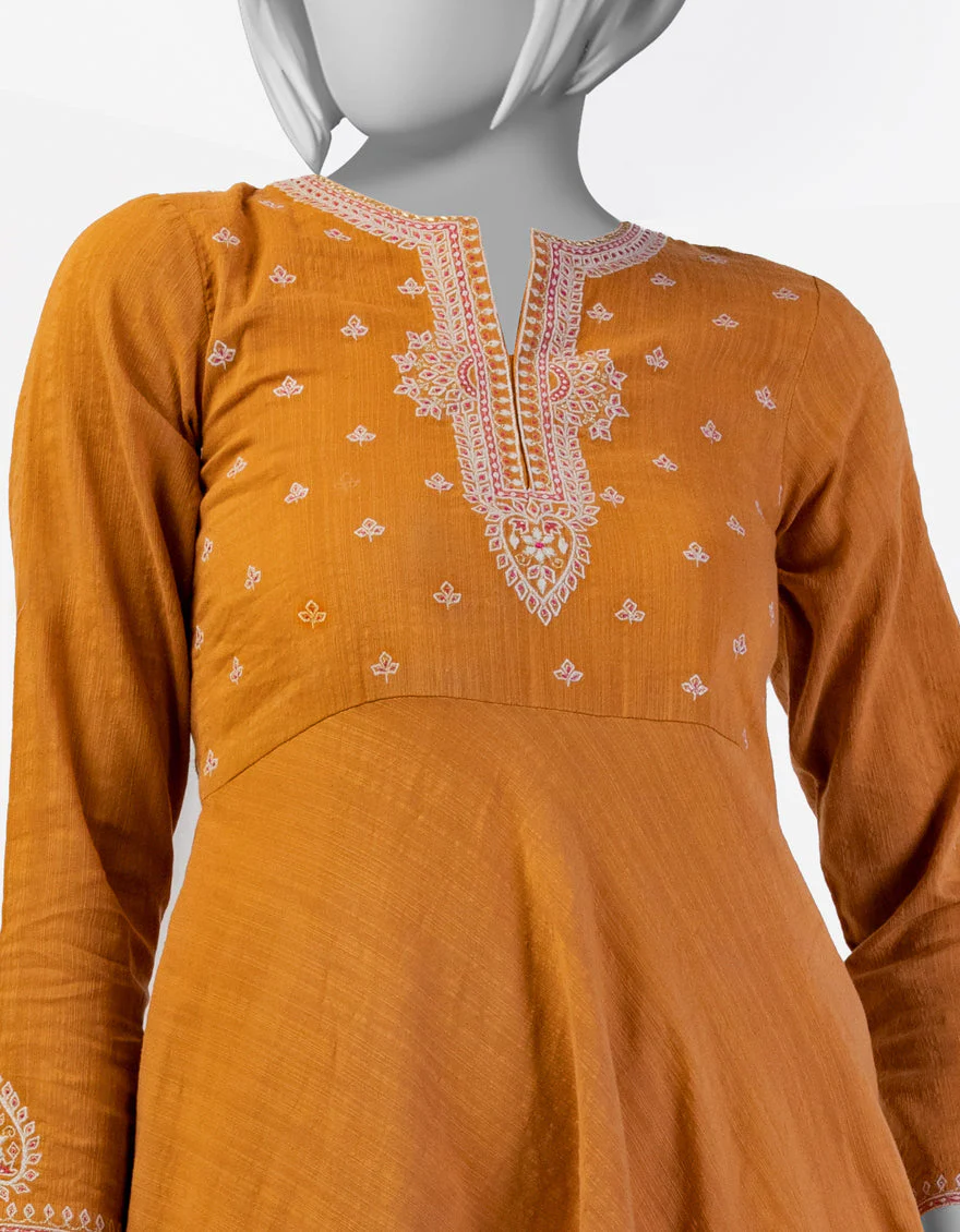 BROWN TEXTURED KURTI | JYGK-S-JTS-25-4037 FB/DASTAAN-04 - Image 2