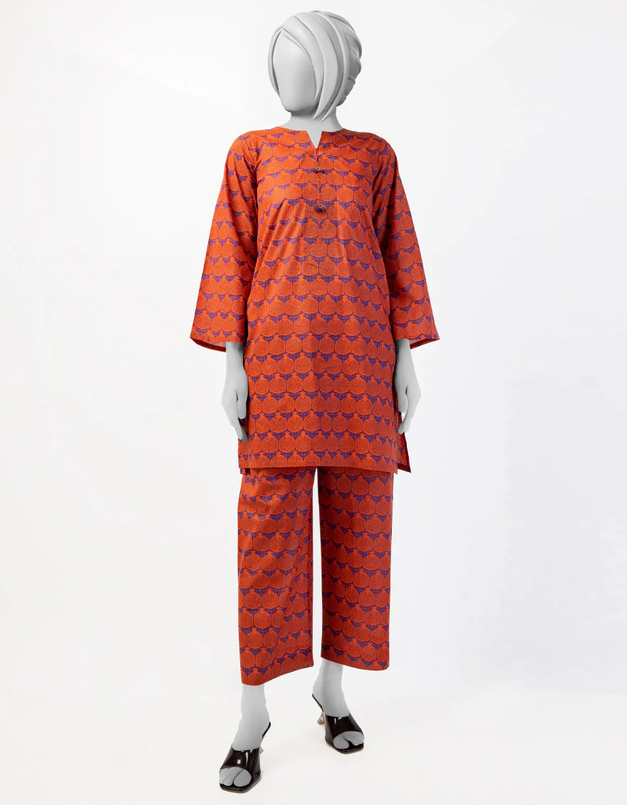 ORANGE LAWN KURTI | JYGK-S-JTS-25-4041 FB/ESSENTIAL-T-12