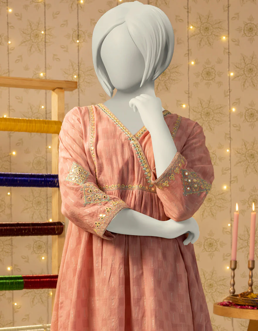 PINK DOBBY KURTI | JYGK-S-JTS-25-4052 FB/SHEESHAKARI-03 - Image 3