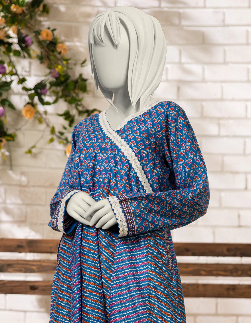 BLUE LAWN KURTI | JYGK-S-JTS-25-4062 FB/BATHIK-3 - Image 2
