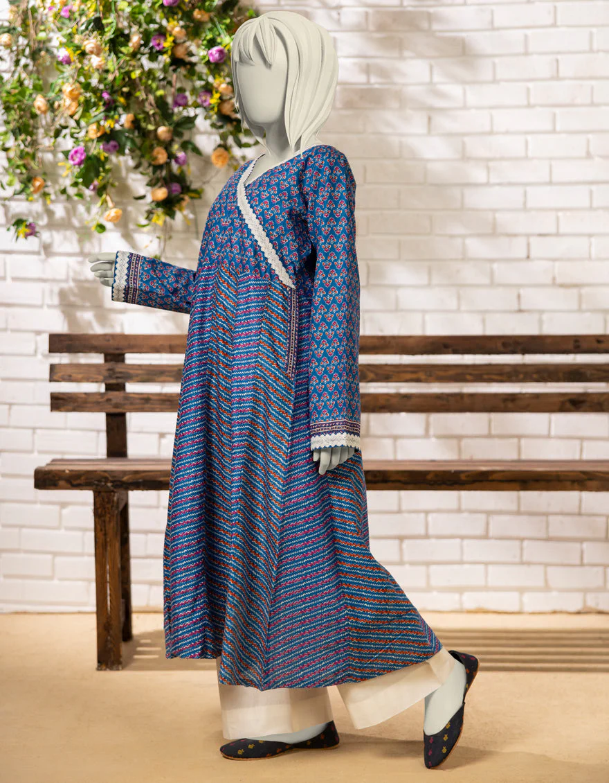 BLUE LAWN KURTI | JYGK-S-JTS-25-4062 FB/BATHIK-3 - Image 3