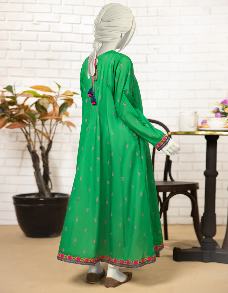 GREEN LAWN KURTI | JYGK-S-JTS-25-4069 FB/KALIDAR-2 - Image 3