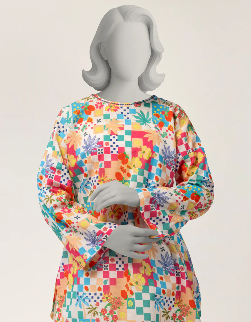 MULTICOLOR LAWN KURTI | JYGK-S-JTS-26-4115 FB/FLORAL-18 - Image 2