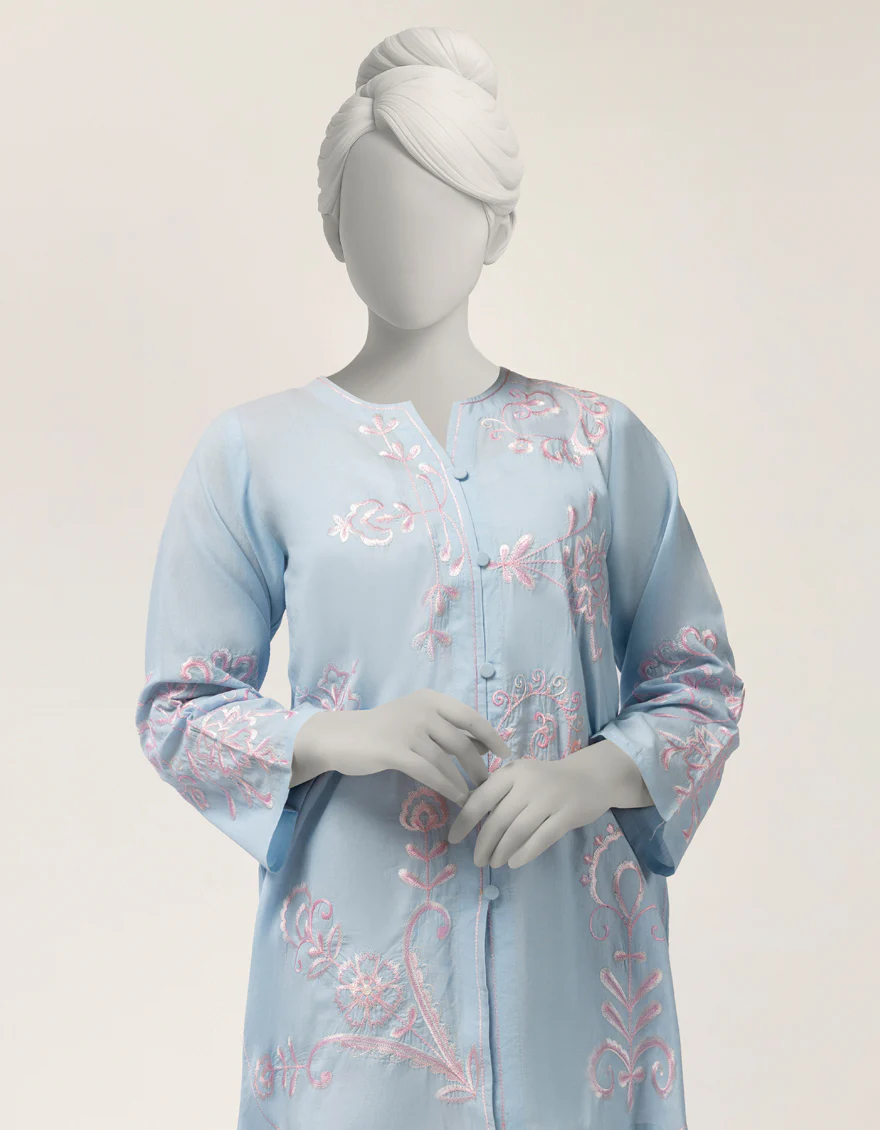 BLUE LAWN KURTI | JYGK-S-JTS-26-4127 FB/BLOSSOM-03 - Image 2