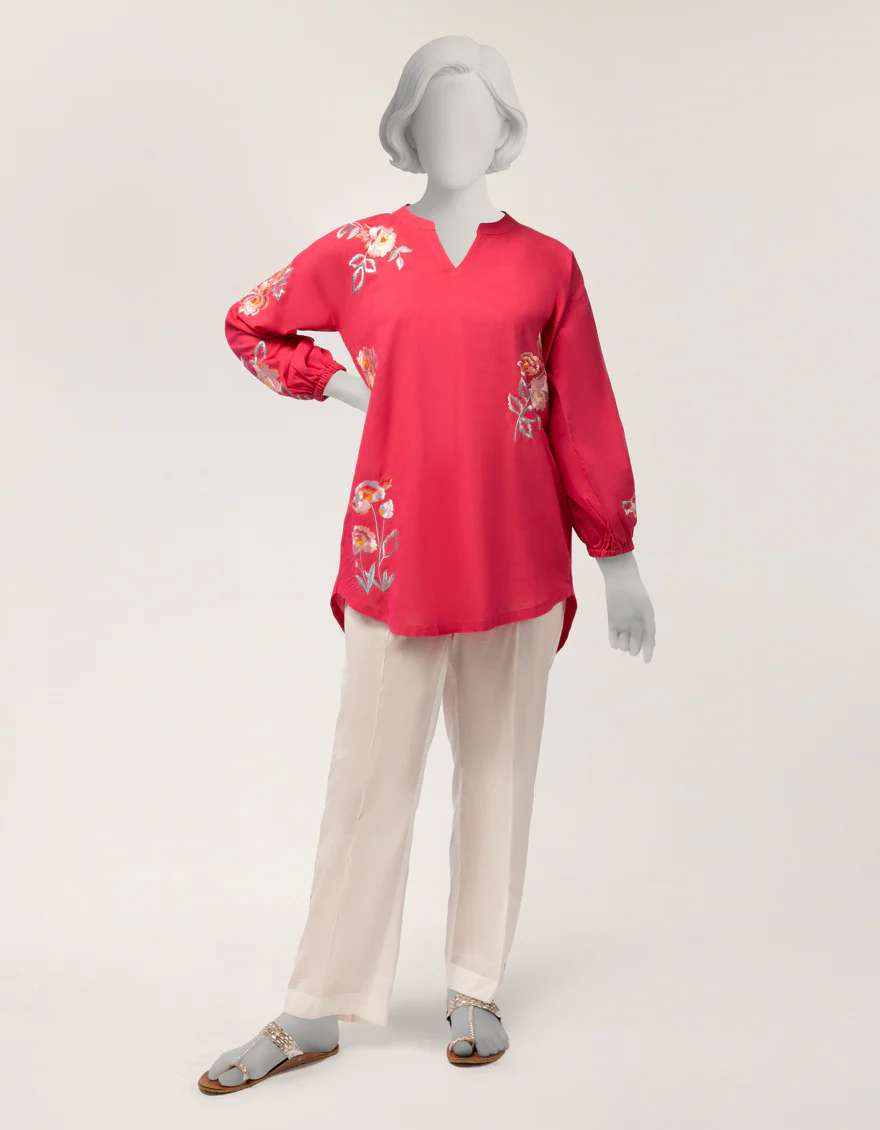 PINK LAWN KURTI | JYGK-S-JTS-26-4128 FB/BLOSSOM-04