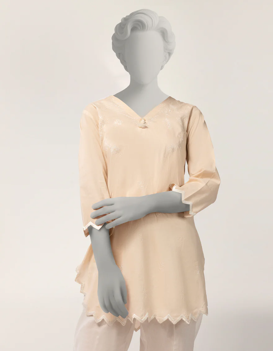 BEIGE LAWN KURTI | JYGK-S-JTS-26-4130 FB/PASTALE-02 - Image 2
