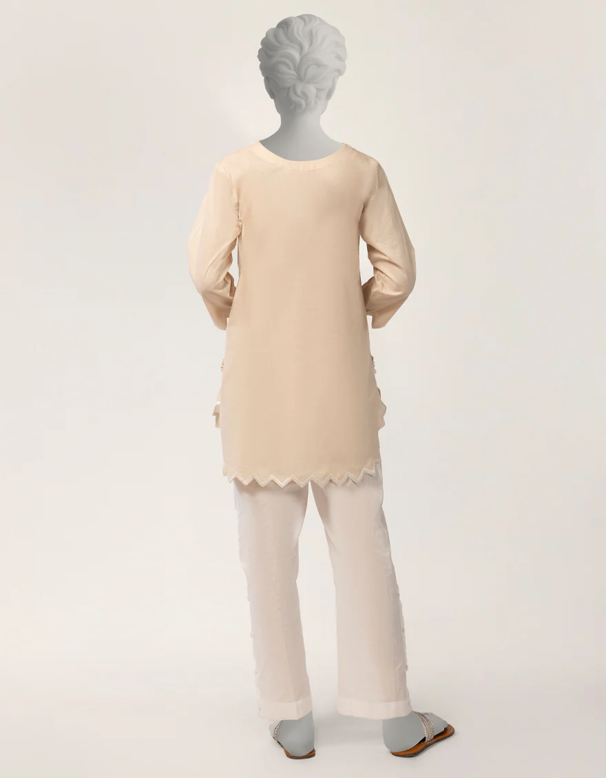 BEIGE LAWN KURTI | JYGK-S-JTS-26-4130 FB/PASTALE-02 - Image 3